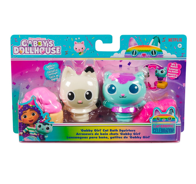 Zestaw figurek Spin Master Gabby's Dollhouse Gabby Girl Cat Bath Squirters (681147011687) - obraz 1