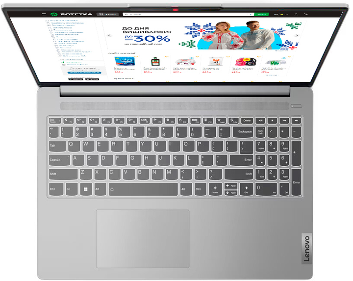 Ноутбук Lenovo IdeaPad Slim 5 16IAH8 (83BG001ARA) Cloud Grey / 16" IPS WUXGA / Intel Core i5-12450H / RAM 16 ГБ / SSD 512 ГБ / Підсвічування клавіатури / Зарядка через Type-C - зображення 6