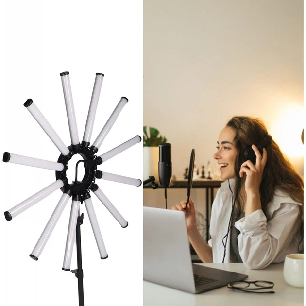 LED-відеосвітло 12 Arms 180 Вт 1152 шт. свет - зображення 4