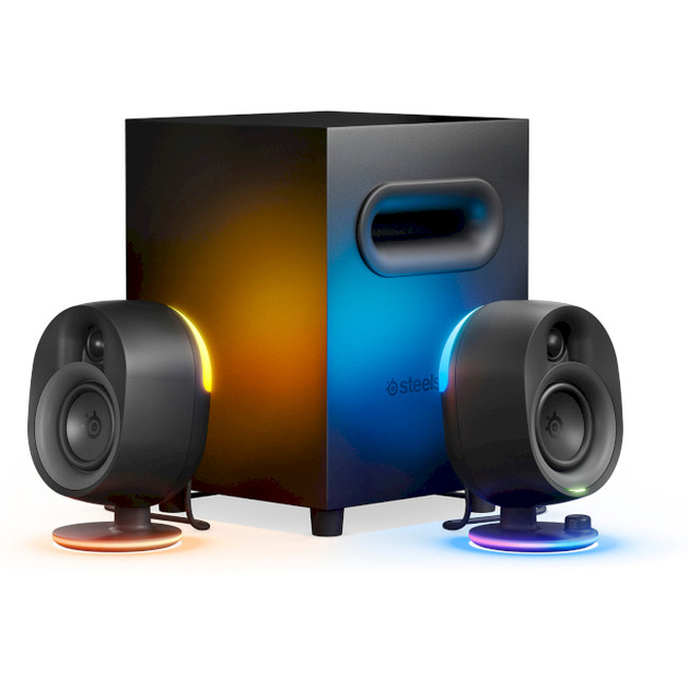 Комп'ютерні колонки із сабвуфером SteelSeries Arena 7 Bluetooth / mini-jack 3.5 мм / USB Чорний (61543) - зображення 1