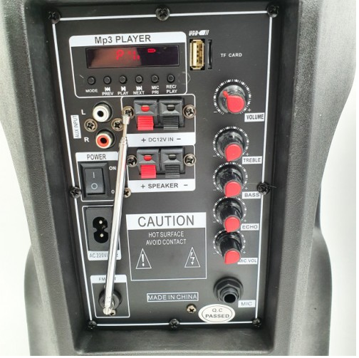 Портативна колонка Su-Kam BT 100D мікрофон 26000mAh black - зображення 3