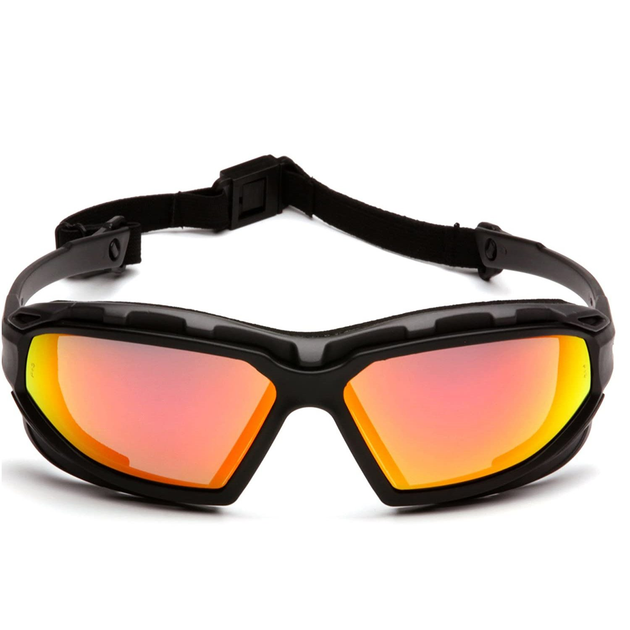 Окуляри тактичні стрілецькі із ущільнювачем Pyramex Highlander Plus Safety Goggles Red - зображення 2