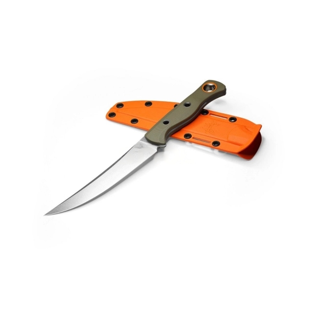 Ніж нескладний з чохлом Benchmade 15500-3 Meatcrafter olive 280 мм - зображення 2