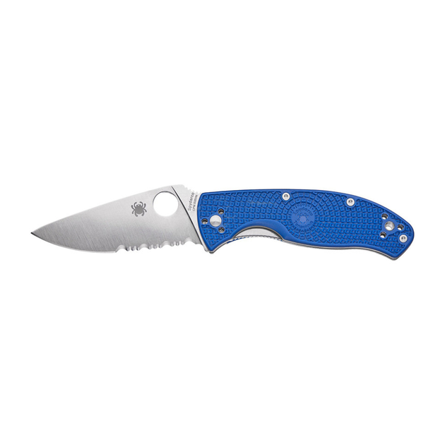 Ніж складальний Spyderco Tenacious, S35VN напівсерейтор Blue тип замка Liner Lock C122PSBL - зображення 1