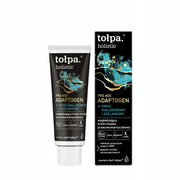Нічна розгладжуюча крем-маска проти зморшок з азелаїновою кислотою Tolpa Holistic 40 мл (11832941250) 