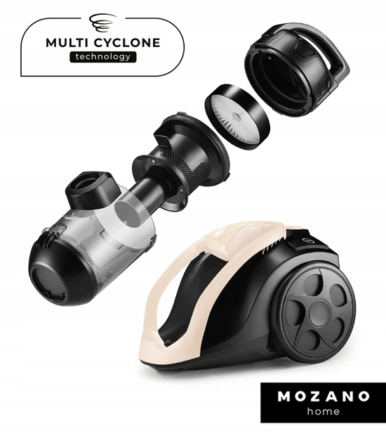 Циклонний пилосос без мішка Mozano Smart Cyclonic 4000W Beige - зображення 9