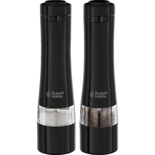 Млини для солі та перцю Russell Hobbs, ААх4, керамічні жорна, чорний - изображение 2
