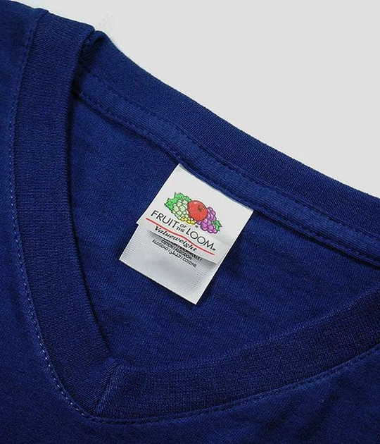Футболка чоловіча Fruit of the Loom Valueweight v-neck S Синій (061066032S) - Фото 3 Футболка чоловіча Fruit of the Loom Valueweight v-neck S Синій (061066032S) - зображення 3