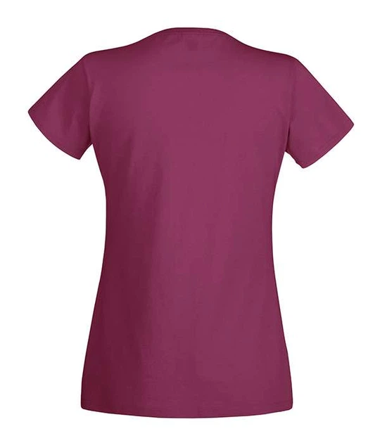 Футболка Fruit of the loom Valueweight Lady-Fit S Бордовый (61-372-0) - Фото 2 Футболка Fruit of the loom Valueweight Lady-Fit S Бордовый (61-372-0) - изображение 2