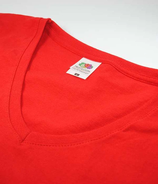 Футболка Fruit of the loom Lady-Fit v-neck XS Червоний (61-398-0) - зображення 3
