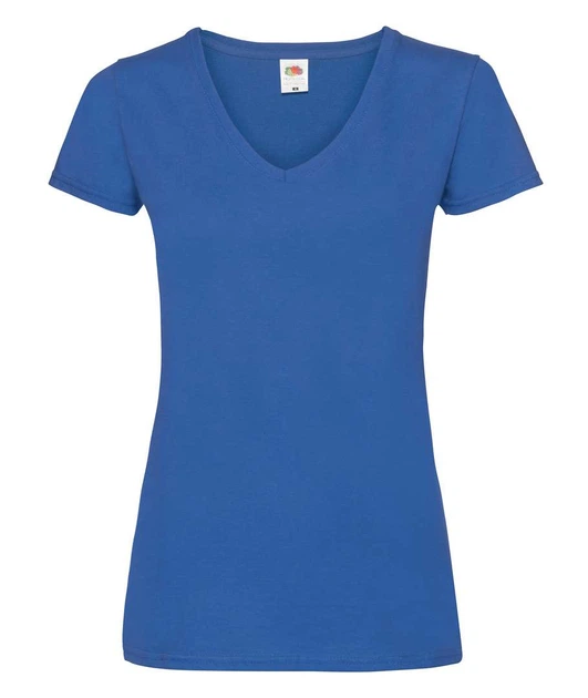 Футболка Fruit of the loom Lady-Fit v-neck XS Синій (61-398-0) - Фото 1 Футболка Fruit of the loom Lady-Fit v-neck XS Синій (61-398-0) - зображення 1
