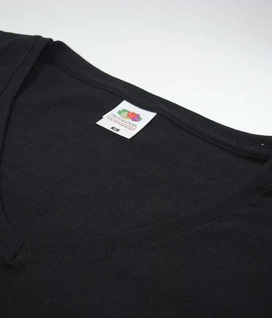 Футболка Fruit of the loom Lady-Fit v-neck XS Чорний (61-398-0) - Фото 4 Футболка Fruit of the loom Lady-Fit v-neck XS Чорний (61-398-0) - зображення 4