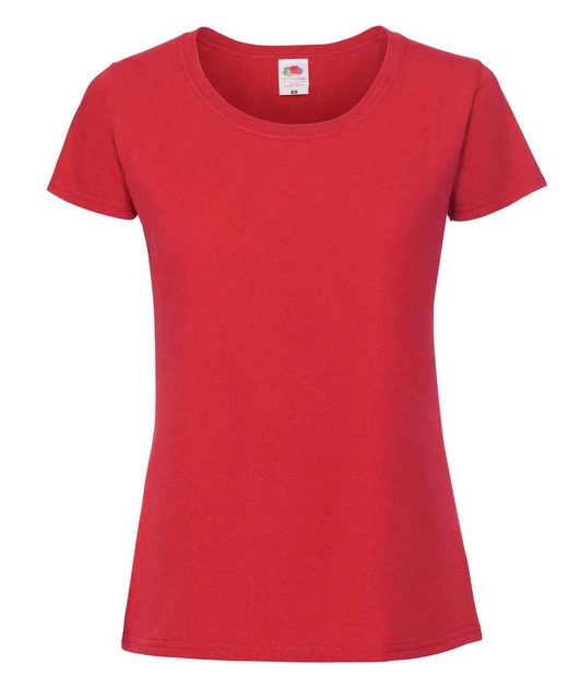 Футболка Fruit of the loom Ringspun Premium T Lady-Fit S Красный (61-424-0) - Фото 1 Футболка Fruit of the loom Ringspun Premium T Lady-Fit S Красный (61-424-0) - изображение 1