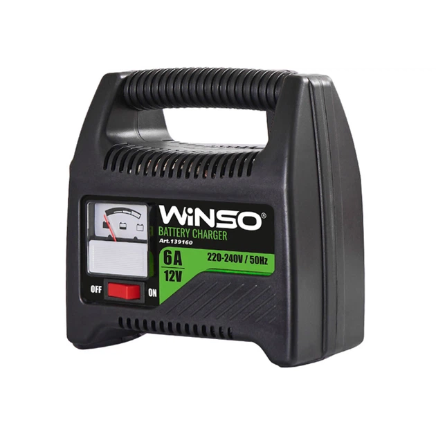 Зарядное устройство для свинцово-кислотных АКБ портативное Winso 12V, 6A (L-IDO_N33S) - Фото 2 Зарядное устройство для свинцово-кислотных АКБ портативное Winso 12V, 6A (L-IDO_N33S) - изображение 2