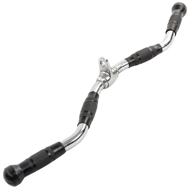 Ручка для верхней тяги York Fitness 70 см W-образная с резиновыми ручками хром - изображение 6