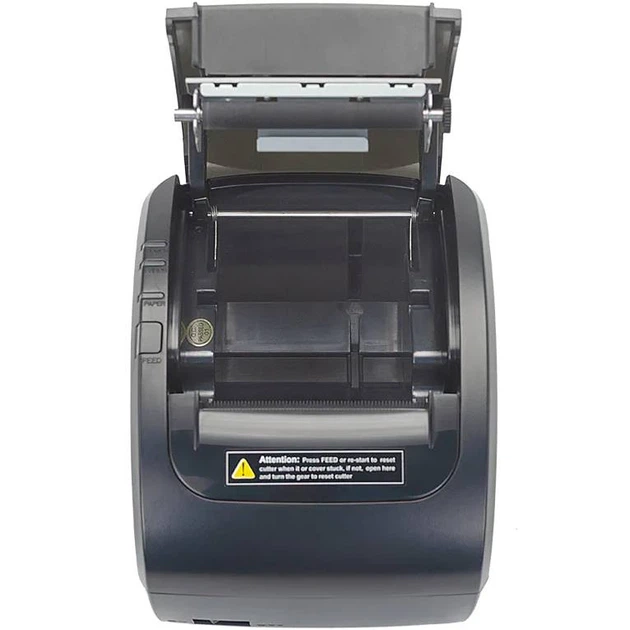 Термопринтер принтер чеков Xprinter XP-Q838L термопечать 230 мм/с лента 80 мм USB+Lan автообрезка Black - изображение 5