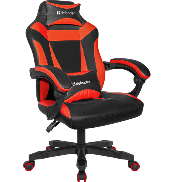 Игровое кресло Defender Master до 140кг Экокожа Black-Red (64359 ...