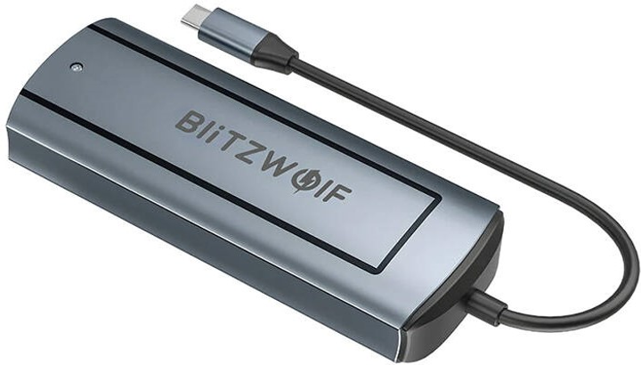 Адаптер Хаб 6в1 Blitzwolf Gray (BW-Neo TH13) - зображення 2
