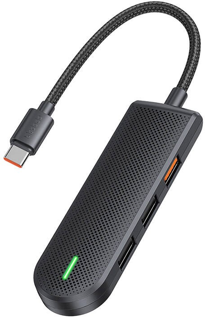 Hub USB-C Mcdodo 5w1 USB 2.0 x 3 + USB 3.0 + SD/TF Black (HU-1430) - obraz 1