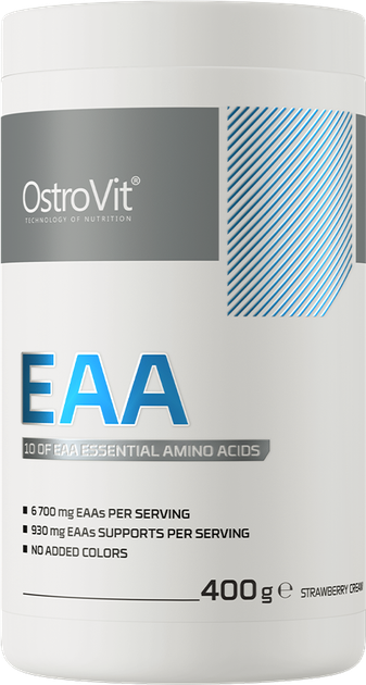 Амінокислоти OstroVit EAA 400 г Полуничний крем (5903246224894) - зображення 1
