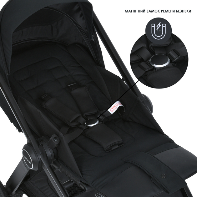 Универсальная коляска 2в1 El Camino GENESIS ME 1126 Jet Black Черный - изображение 10