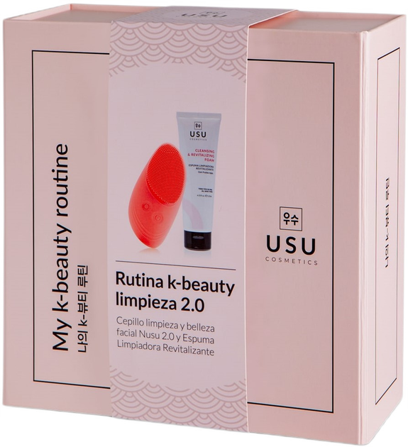 Zestaw do pielęgnacji twarzy Usu Cosmetics My K-Beauty Easy Rutine 2.0 Pianka oczyszczająca 120 ml + Szczoteczka do oczyszczania twarzy (8435531101001) - obraz 1