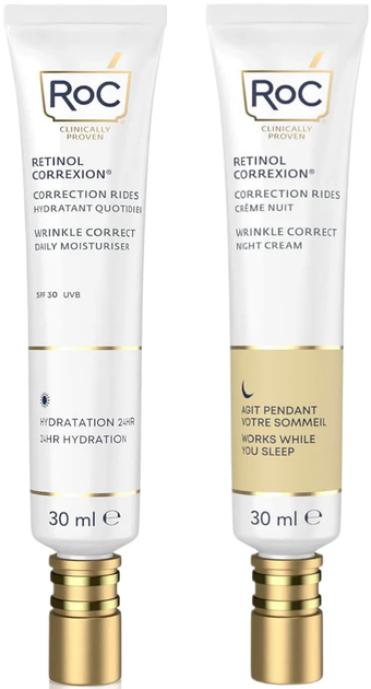 Набір для догляду за обличчям Roc Wrinkle Correct Денний крем SPF 30+ 30 мл + Нічний крем 30 мл (1210000800558) - зображення 2