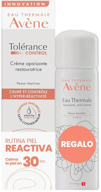 Zestaw do pielęgnacji twarzy Avene Tolerance Control Krem do twarzy 40 ml + Woda termalna do twarzy 50 ml (3282779382892) - obraz 1