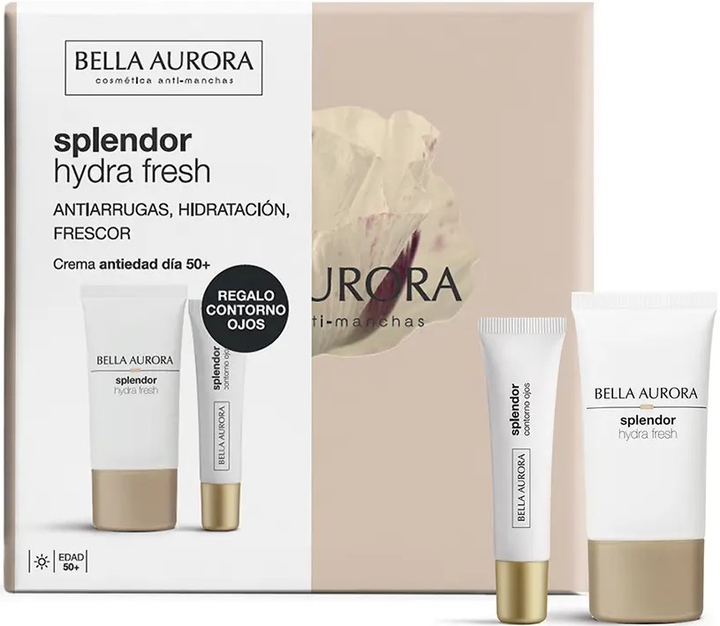 Набір для догляду за обличчям Bella Aurora Splendor Hydra Fresh 50+ Денний крем SPF 20 50 мл + Крем для шкіри навколо очей 15 мл (8413400017721) - зображення 2