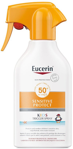 Spray przeciwsłoneczny dla dzieci Eucerin Sensitive Protect Kids Trigger SPF 50+ 250 ml (4005800328770) - obraz 1