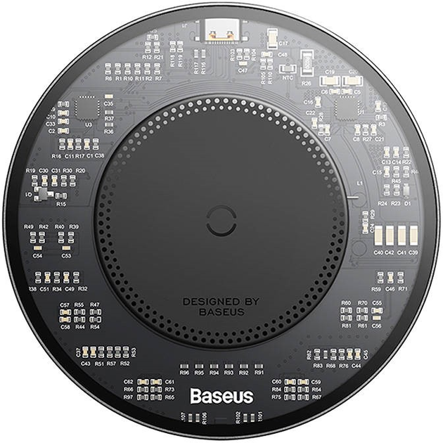 Bezprzewodowa ładowarka Baseus Simple 2 15 W z kable USB-C do USB-C 1 m Black (CCJJ050001) - obraz 6