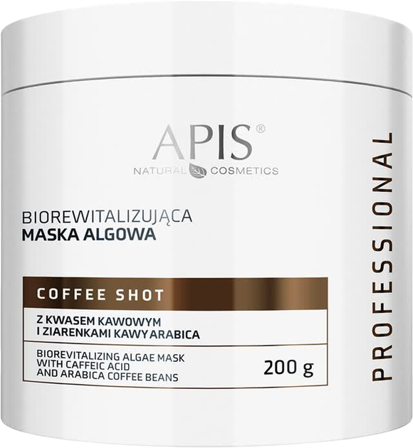 Маска для обличчя Apis Coffee Shot Біоревіталізуюча водоростева 200 г (5901810008802) - зображення 1
