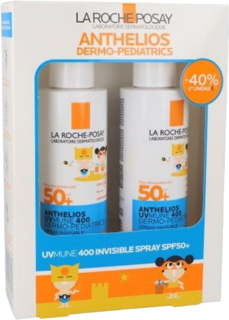 Spray przeciwsłoneczny La Roche Posay Anthelios Dermo Pediatrics SPF 50+ dla dzieci 2 x 200 ml (8431567616380) - obraz 1