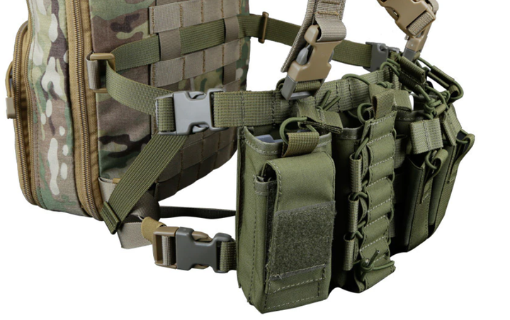 Нагрудник Модульный Разгрузка Тактический Жилет ClefersTac Chest Rig - Олива (5002225) - изображение 10