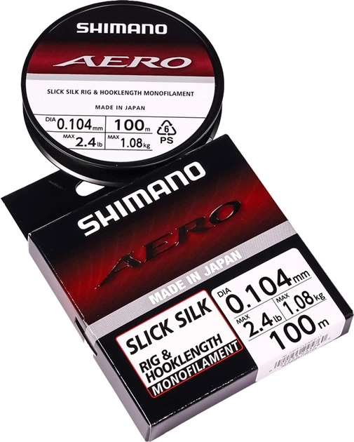 Леска Shimano Aero Slick Silk Rig/Hooklength 100 м 0.240 мм 5.28 кг (22665856) - Фото 2 Леска Shimano Aero Slick Silk Rig/Hooklength 100 м 0.240 мм 5.28 кг (22665856) - изображение 2