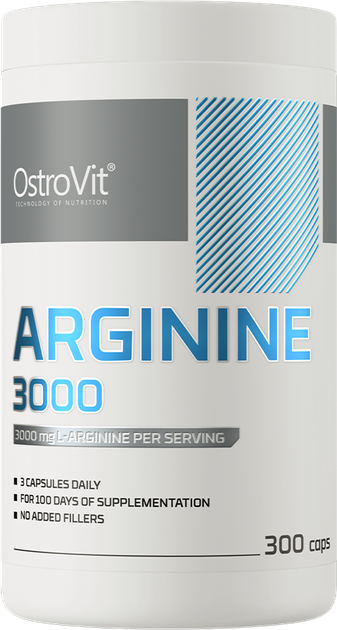 Передтренувальний комплекс OstroVit Arginine 3000 300 капсул (5903246226126) - зображення 1