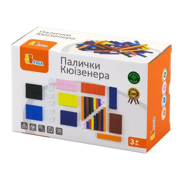 Набор для счета Viga Toys Деревянные палочки Кюизенера 116 шт. (51765) - изображение 2