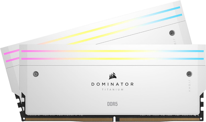 Pamięć Corsair DDR5-6400 65536MB PC5-51200 (Kit of 2x32768) Dominator Titanium RGB (CMP64GX5M2B6400C32W) - obraz 1