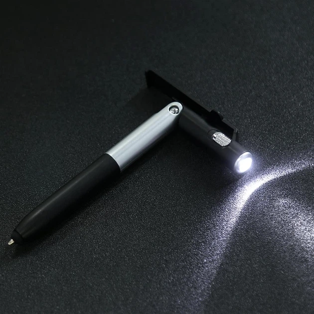 Стилус-ручка держатель XoKo для емкостных экранов ST-100 LED-фонарь Черная (ST-100-BK) - изображение 6