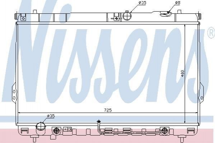 Радиатор охлаждения двигателя NISSENS 67036 Hyundai Santa Fe 2531026450, 2531026470, 2531026480 - изображение 1