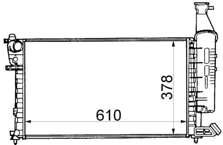 Радіатор охолодження двигуна STARLINE CNA2140 Peugeot Partner; Citroen Berlingo 0000133047, 133008, 133047 - зображення 1