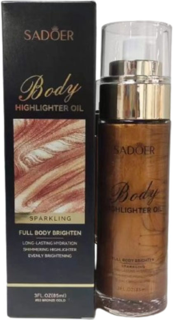 Акція на Шимер для тіла Sadoer Body Highlighter Oil №03 bronze 85 мл від Rozetka