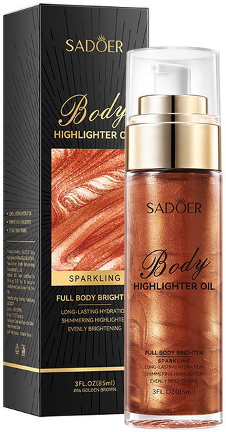 Акція на Шимер для тіла Sadoer Body Highlighter Oil №04 reddish brown 85 мл від Rozetka