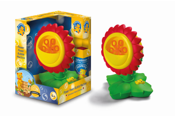Zestaw zabawek Bańki mydlane Pustefix Flower Power Bubble Machine Sunflower (4001648696811) - obraz 3