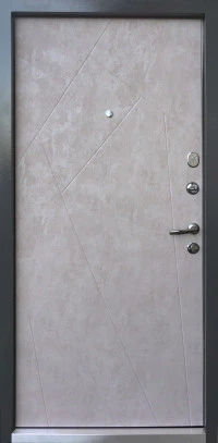 Входная дверь Qdoors Модель Флеш 850*2040мм Мрамор тёмный / бетон бежевый - изображение 2
