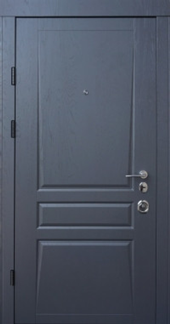 Вхідні двері Qdoors Трино 850*2040мм Дуб графіт/білий супермат - зображення 1