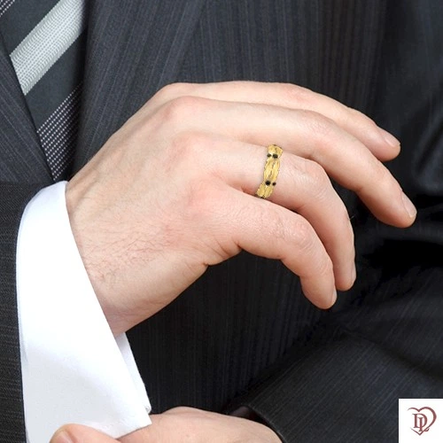 Обручку DIAMOND of LOVE "Вірність: Душа" чоловіче в жовтому золоті, 20 р) - зображення 2