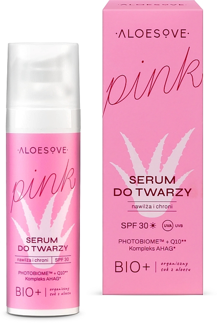 Сироватка для обличчя Aloesove Pink Spf 30 захисна 30 мл (5902249018394) - зображення 1