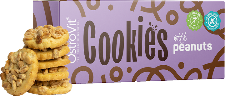 Печиво OstroVit Cookies with Peanuts 125 г (5903933906997) - зображення 1