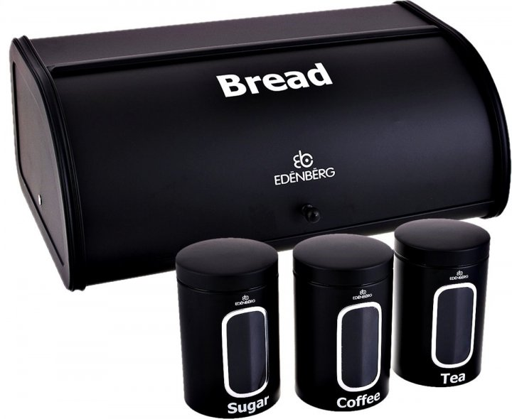 Хлебница с тремя банками Edenberg EB-097 4 предмета – фото, отзывы ...